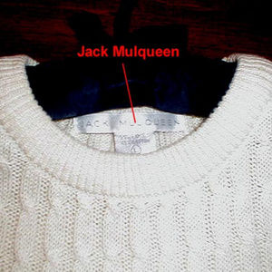 Vintage Jack Mulqueen Cream Cable Short Sleeve